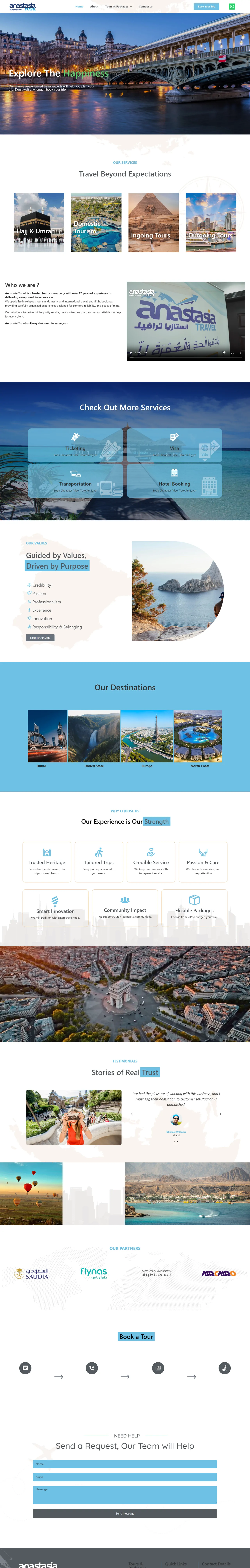 Anastasia Travels website homepage